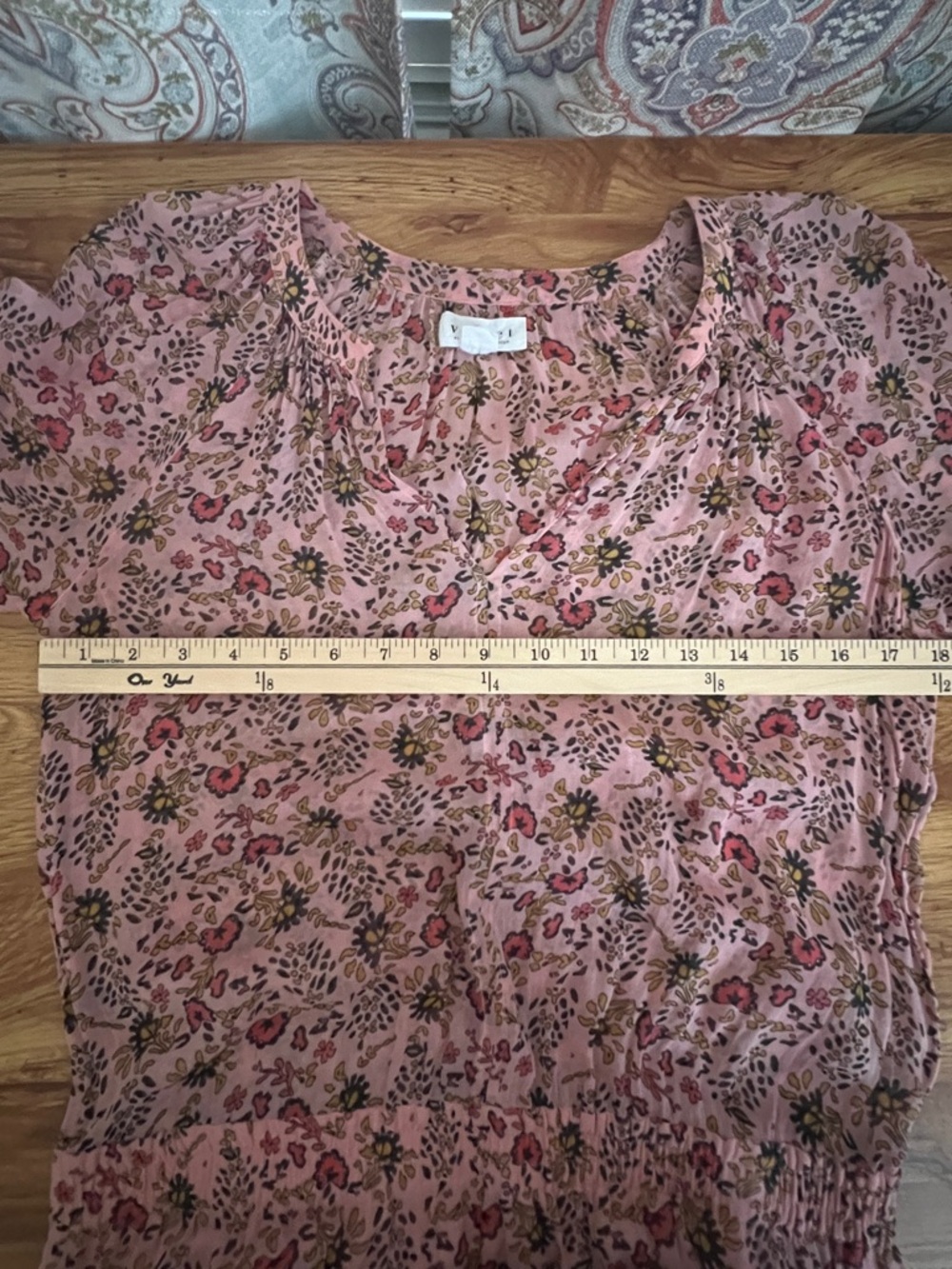 Velvet By Graham & Spencer Anthropologie Aubrey Floral Tunic Mini Dress Size M - Picture 9 of 13